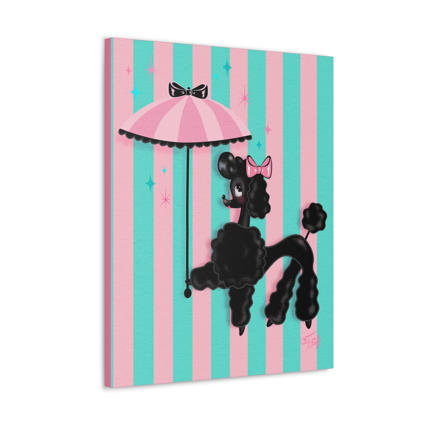 Pixie Poodle with Parasol • Canvas Gallery Wrap