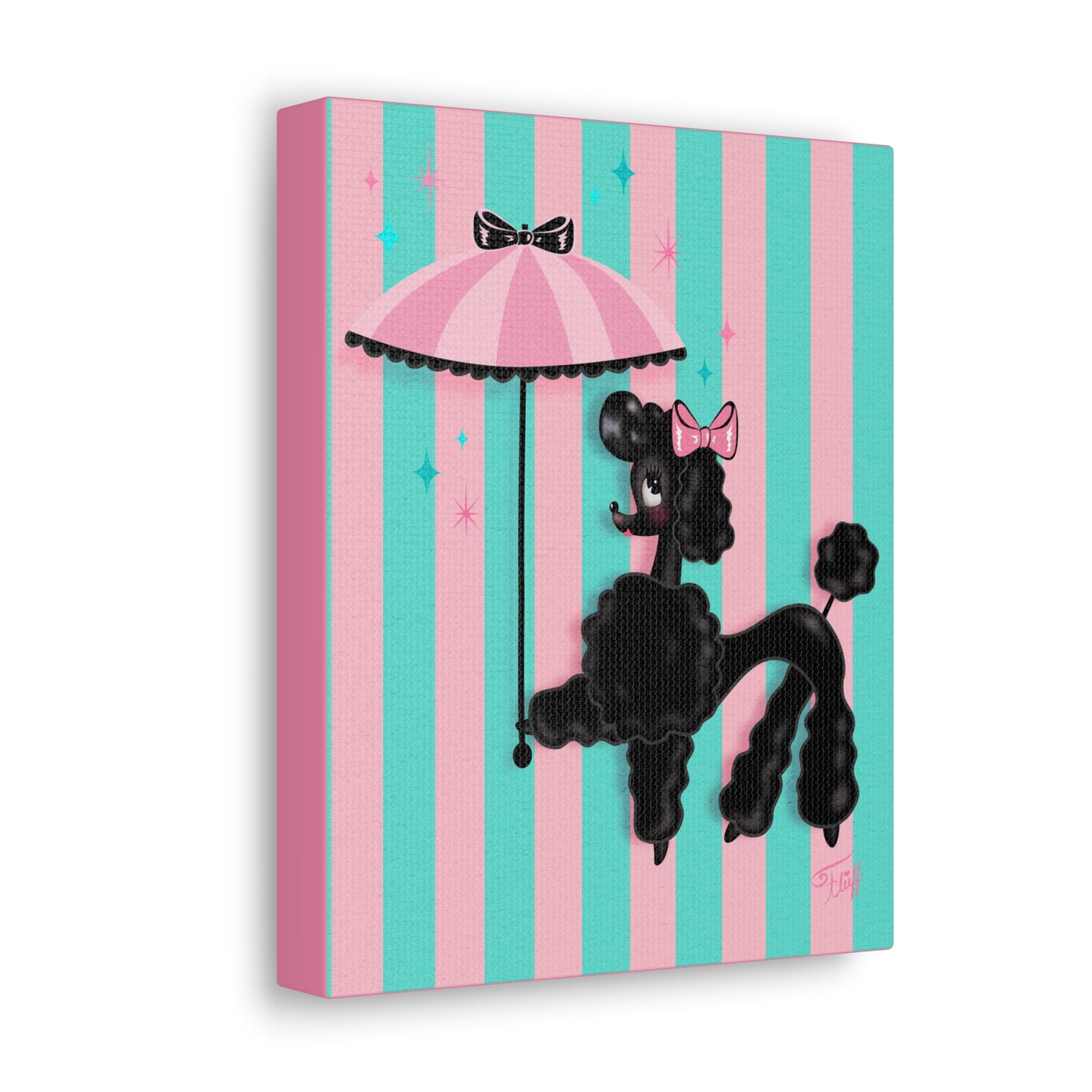 Pixie Poodle with Parasol • Canvas Gallery Wrap