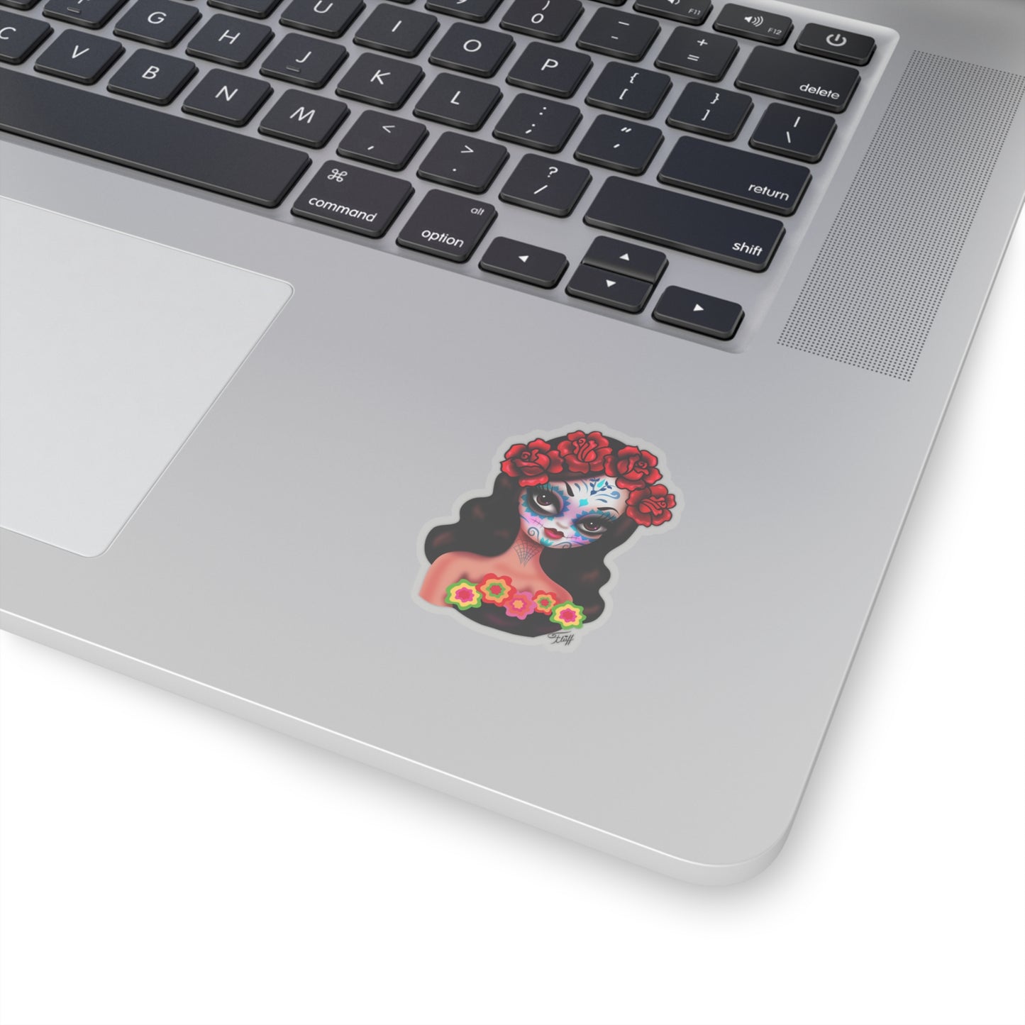 Day of the Dead• Girl with Roses • Kiss-Cut Sticker