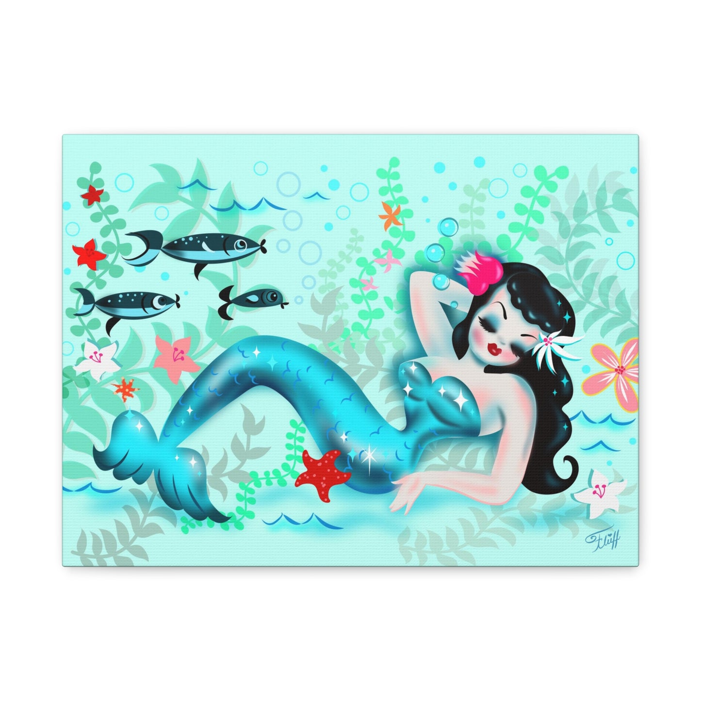 Dozing Mermaid • Canvas Gallery Wrap