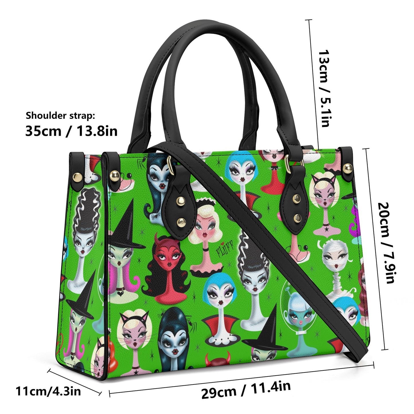 Spooky Dolls on Green • SPECIAL EDITION PRE-ORDER Handbag