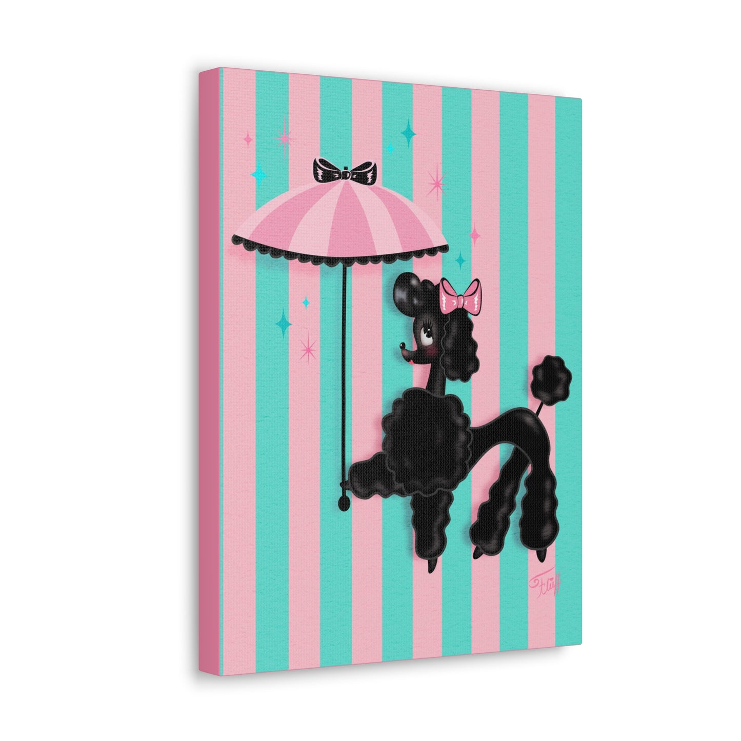 Pixie Poodle with Parasol • Canvas Gallery Wrap