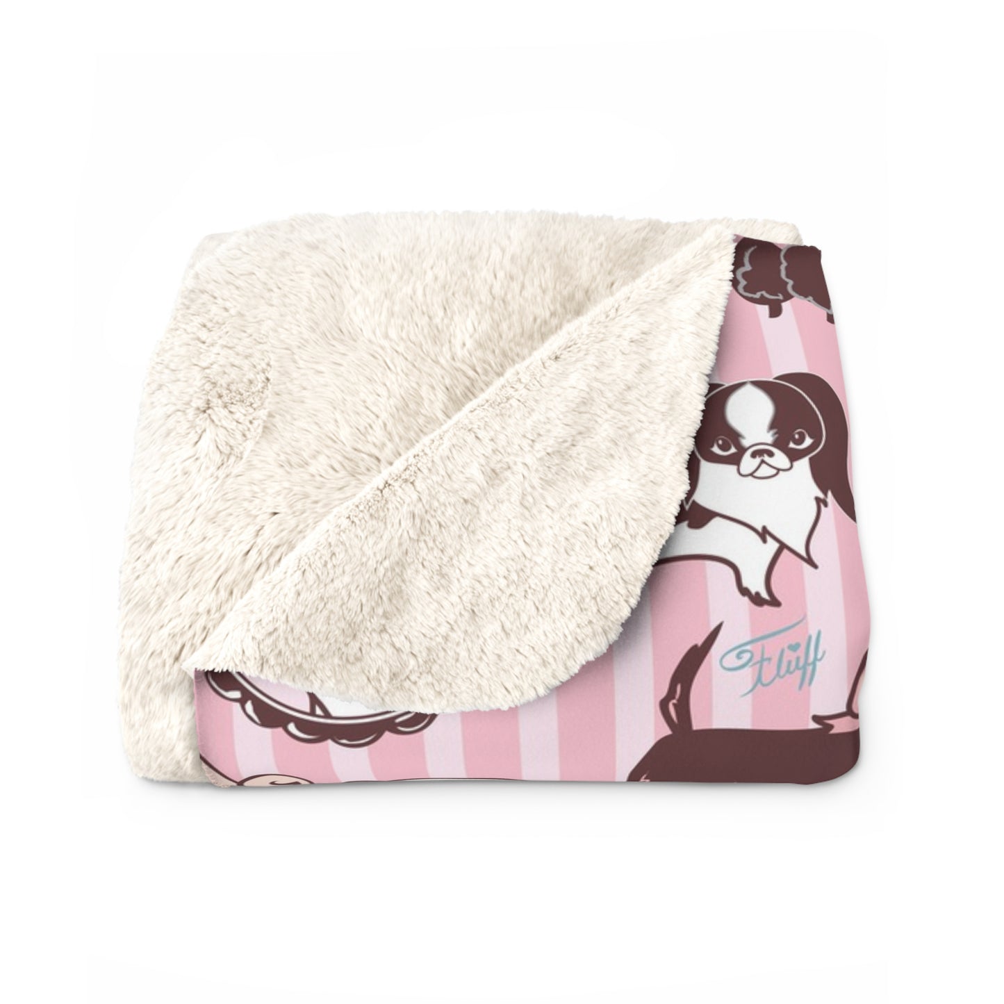 Doggy Boudoir Pink • Sherpa Fleece Blanket
