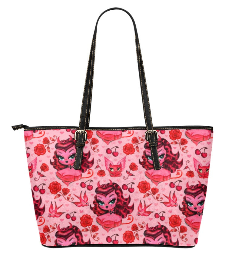 Devil Dolly with Roses and Cherries  • Purse Tote