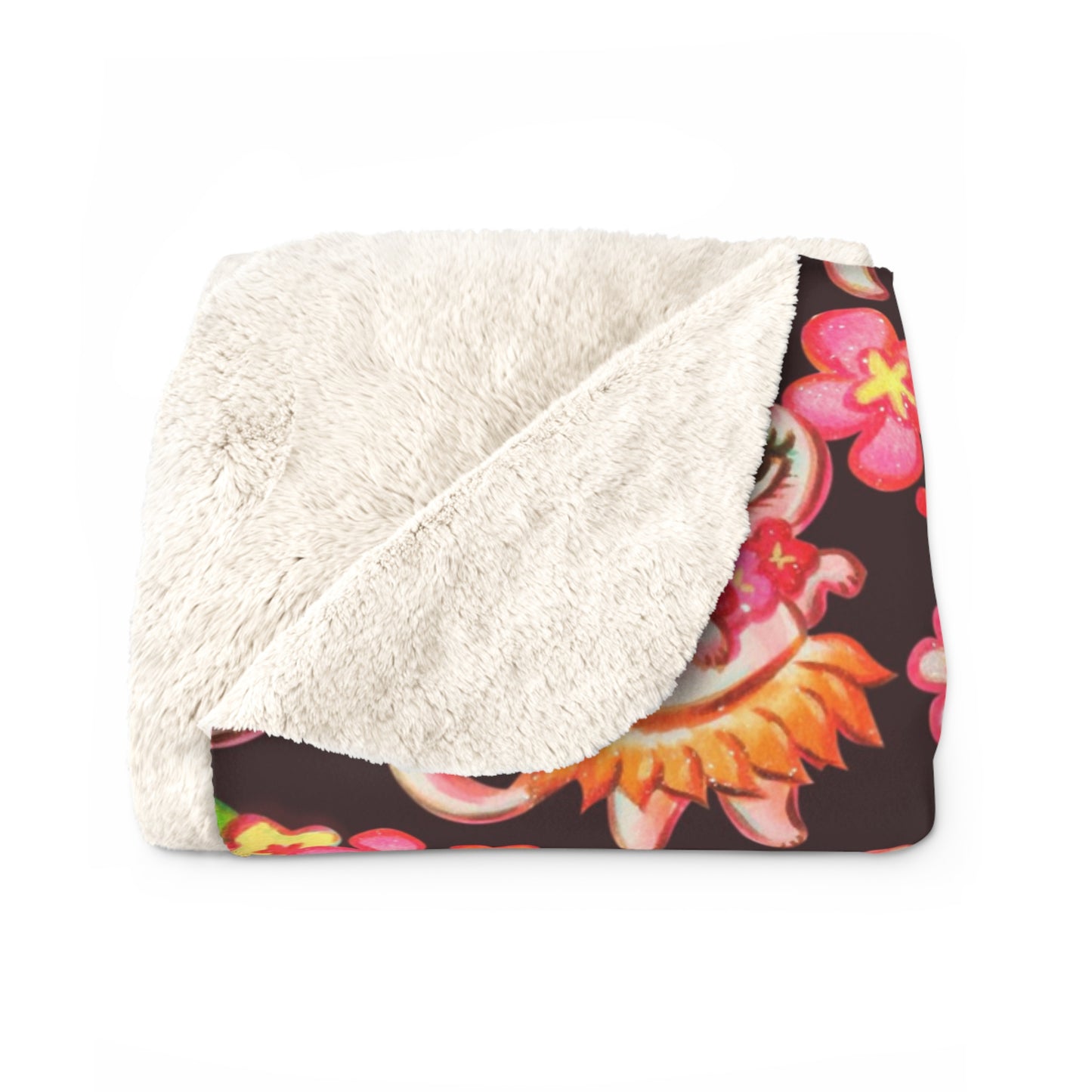 Hula Kitties Chocolate • Sherpa Fleece Blanket