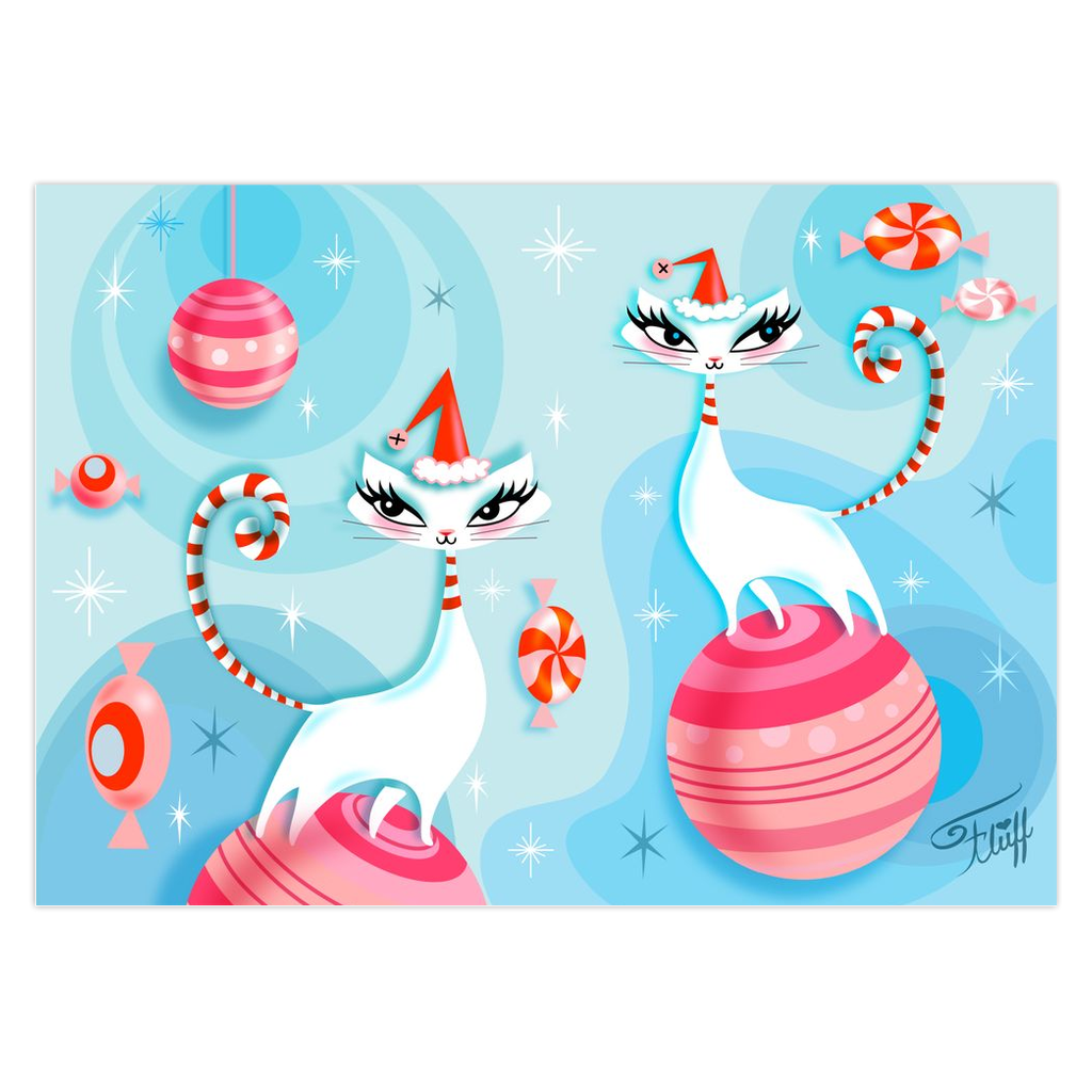 Mod Kitty Christmasl • Cards Set of 10