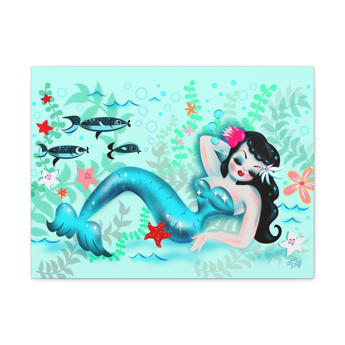 Dozing Mermaid • Canvas Gallery Wrap