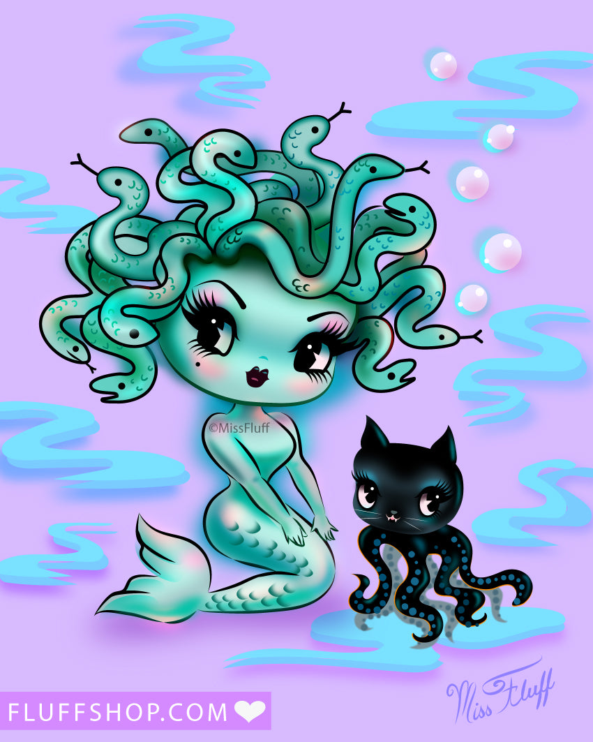 Baby Medusa Mermaid • Art Print