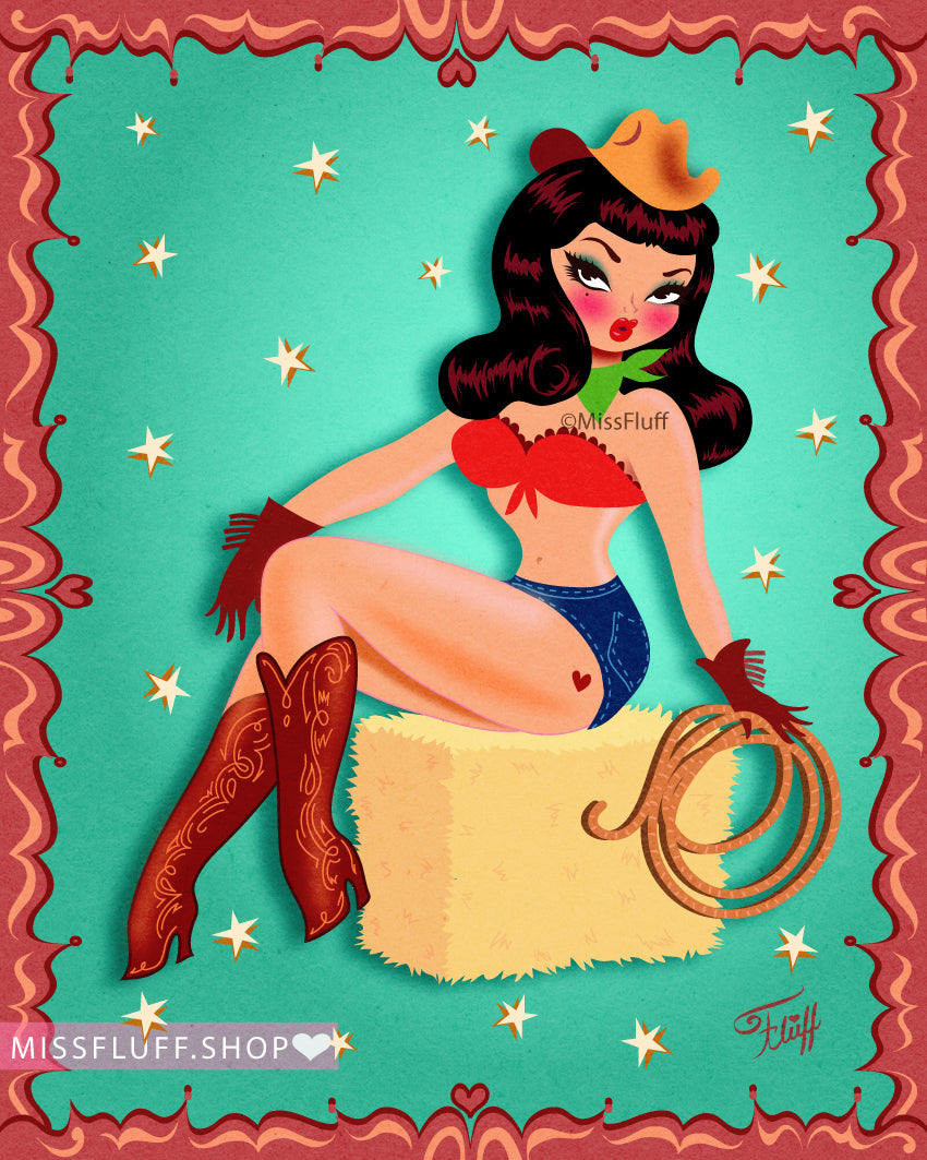Cow Girl • Art Print