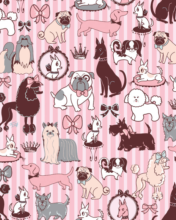 Doggy Boudoir Pink • Clutch Wallet