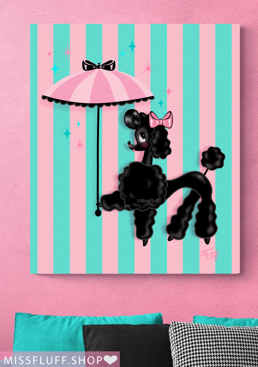 Pixie Poodle with Parasol • Canvas Gallery Wrap