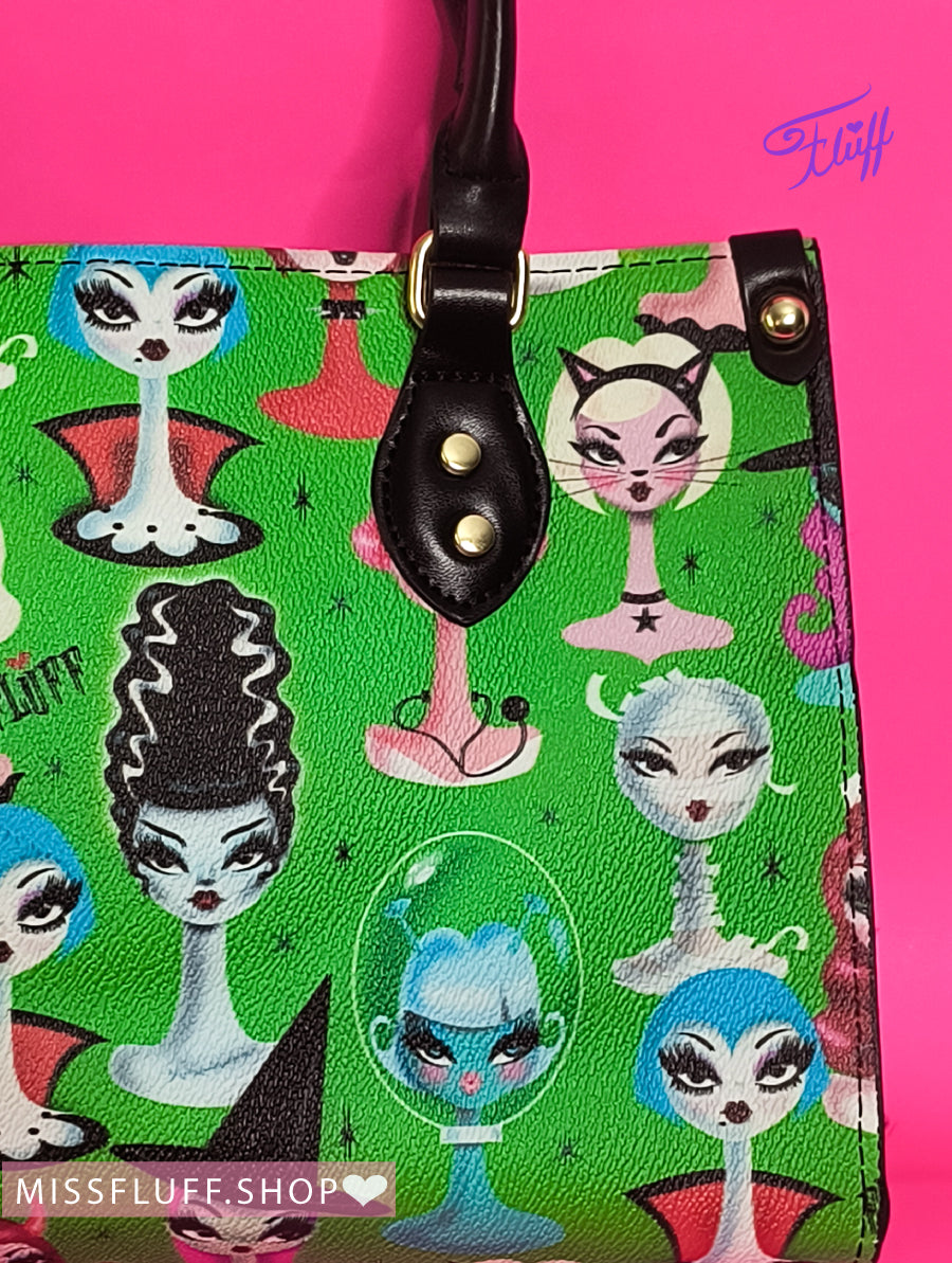 Spooky Dolls on Green • SPECIAL EDITION PRE-ORDER Handbag