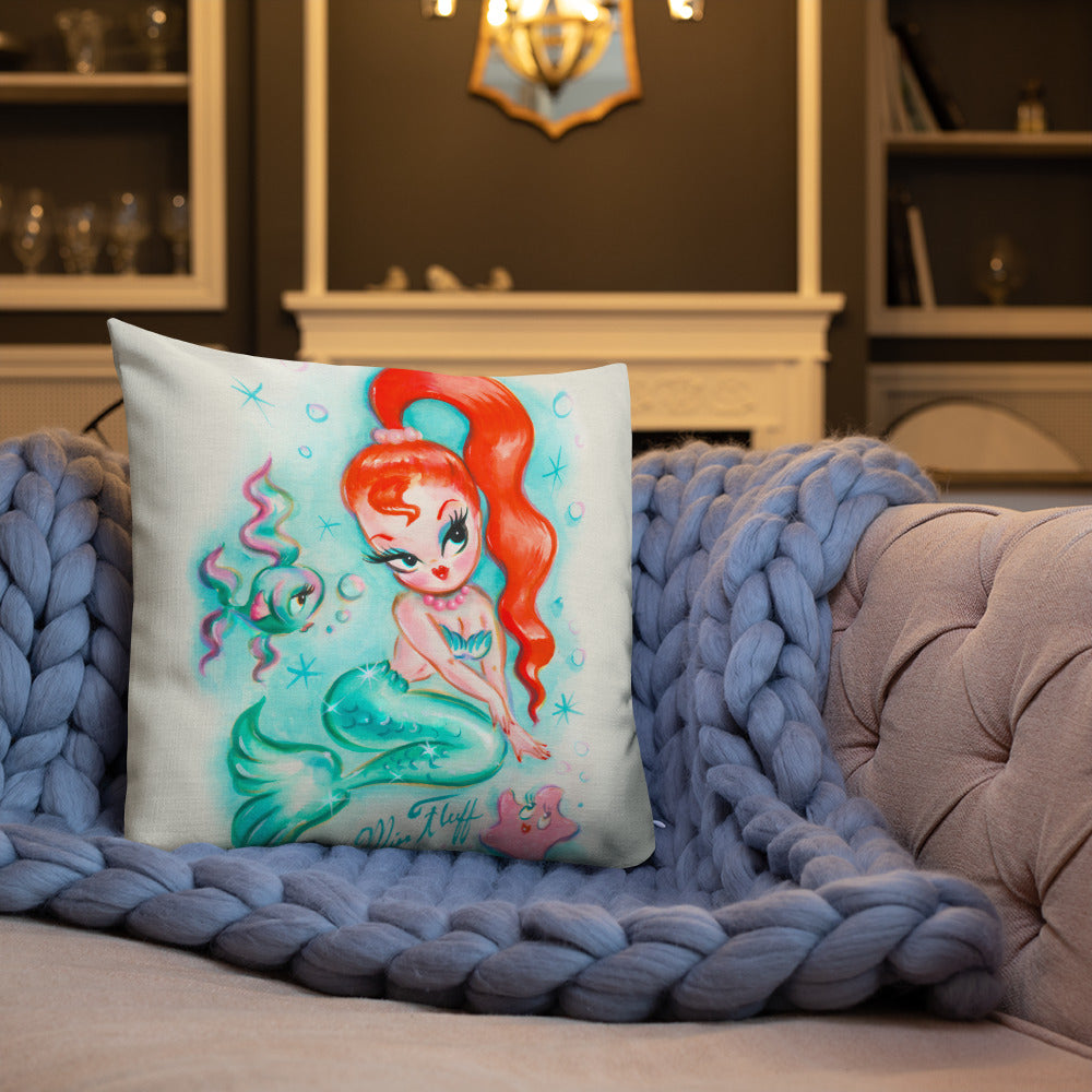 Redhead Baby Doll Mermaid • Decor Pillow