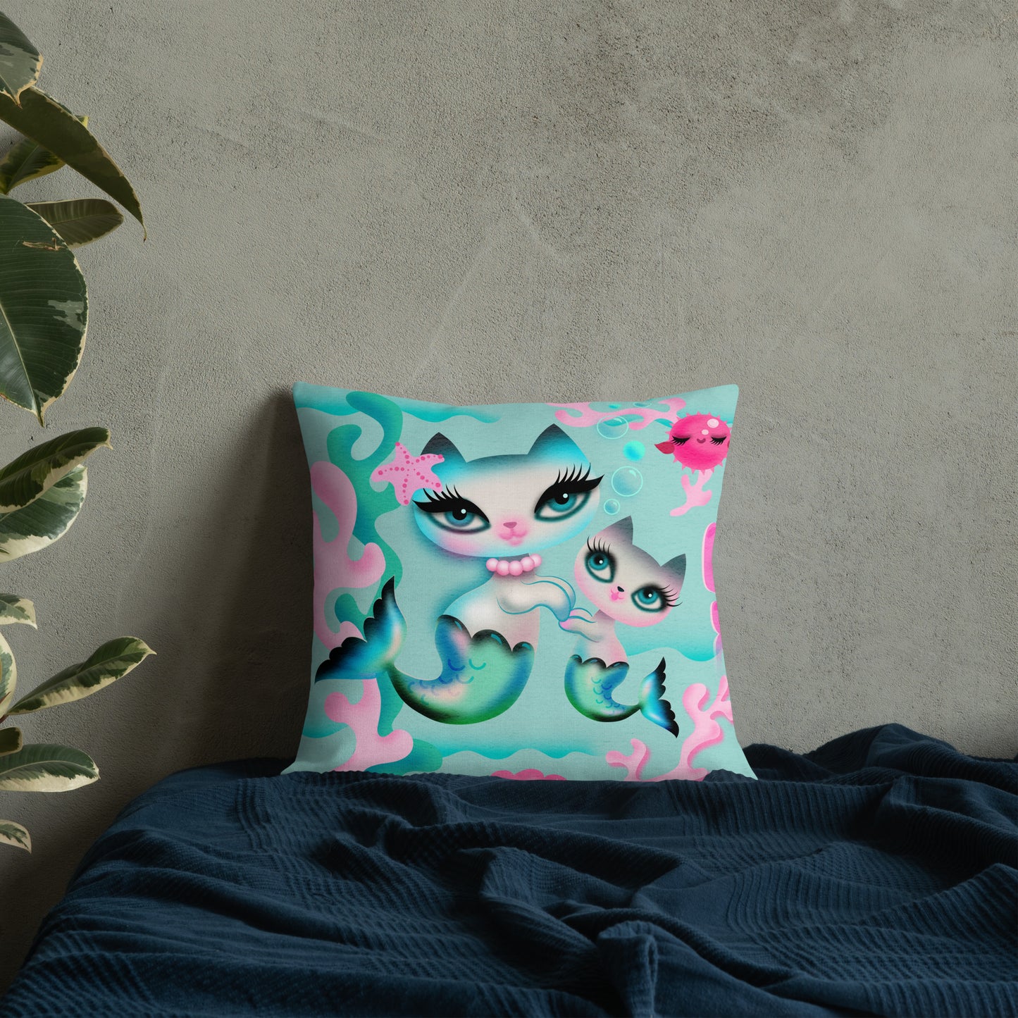Merkittens Mommy and Baby • Decor Pillow