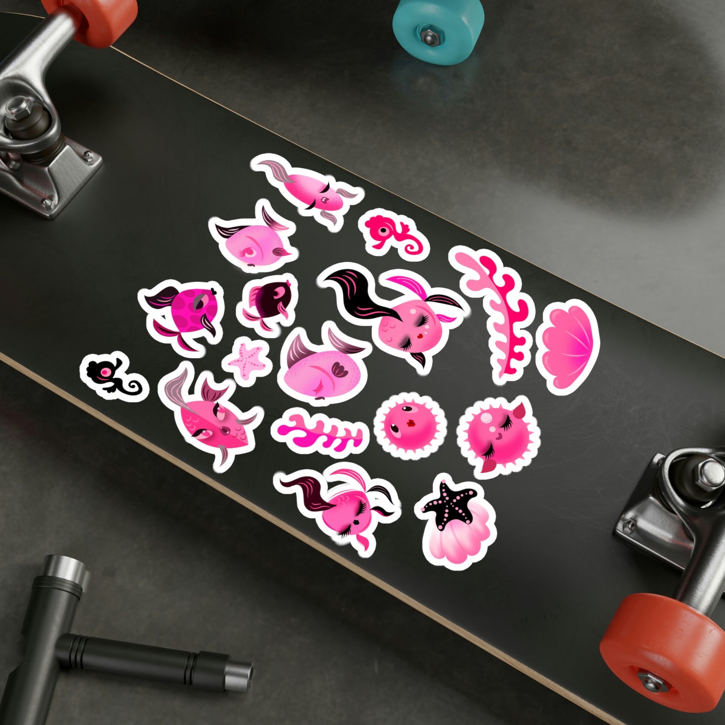 Mid Mod Fishies • Kiss-Cut Vinyl Decals Set