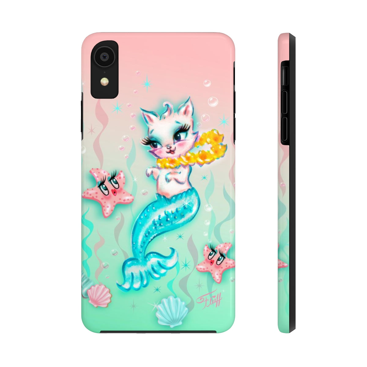 Merkitten with Lei and Starfish • Phone Case