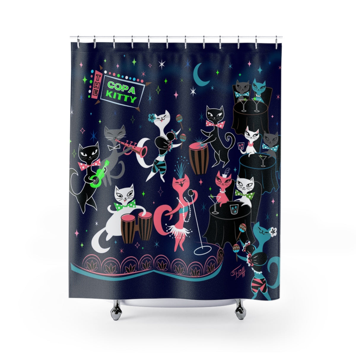 Mambo Kitties • Shower Curtain