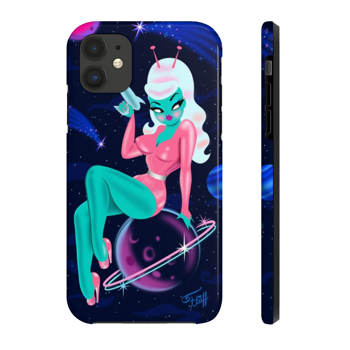 Alien Girl on Saturn • Phone Case
