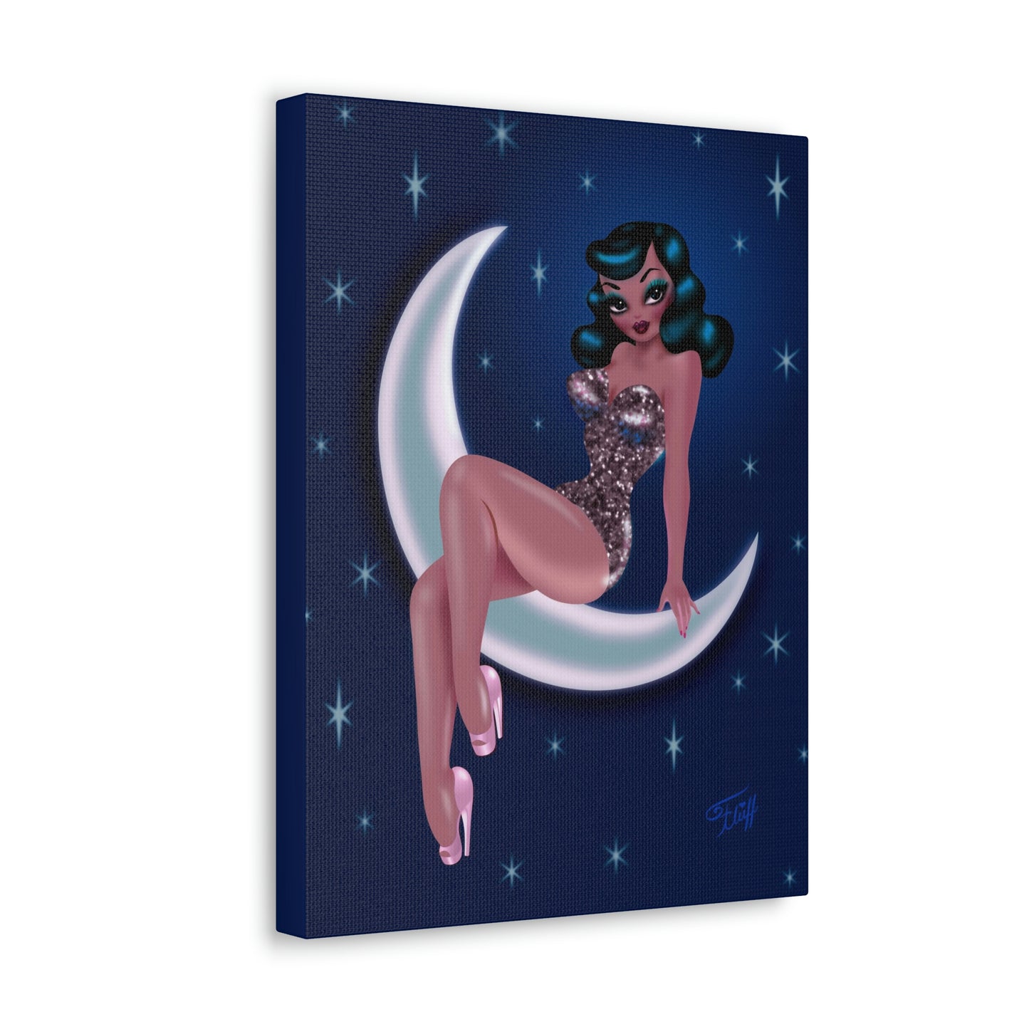 Star Gazer Brunette • Canvas Gallery Wrap