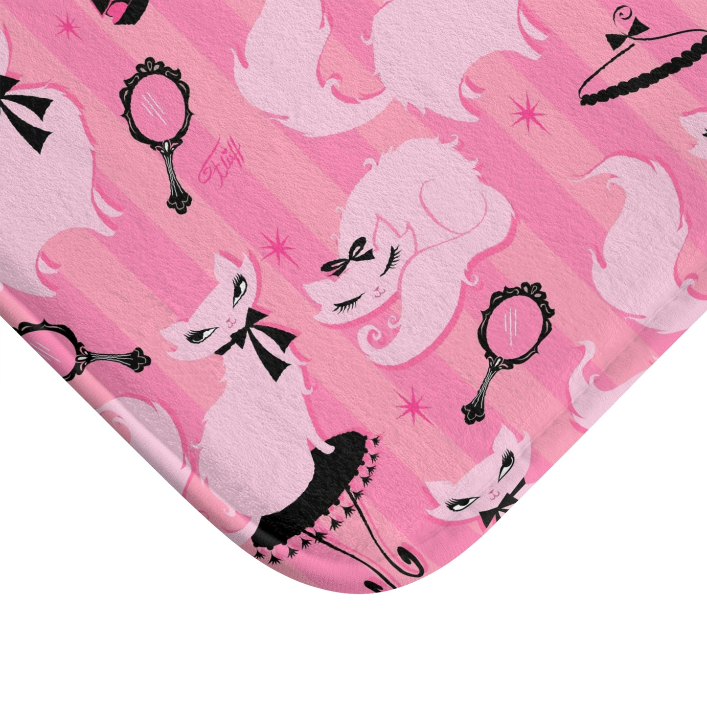 Boudoir Kitties Pink • Bath Mat