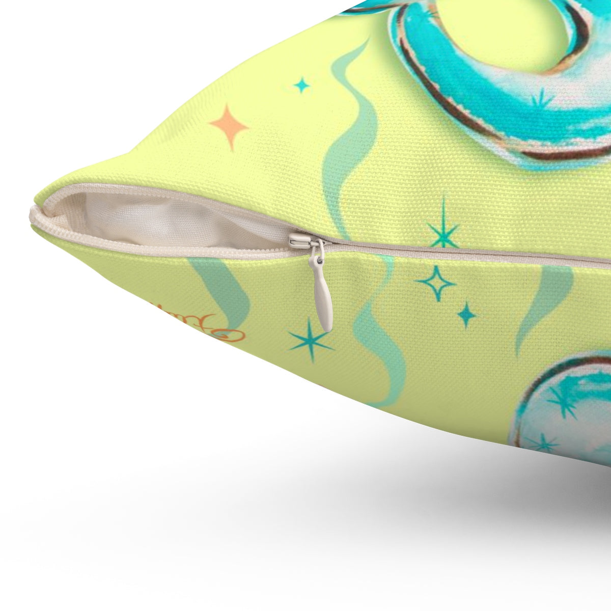 Tropical Pineapple Mermaid with Merkittens • Square Pillow