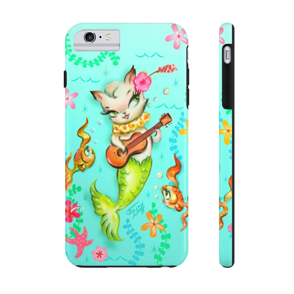 Mermaid Cat with Ukulele • Phone Case