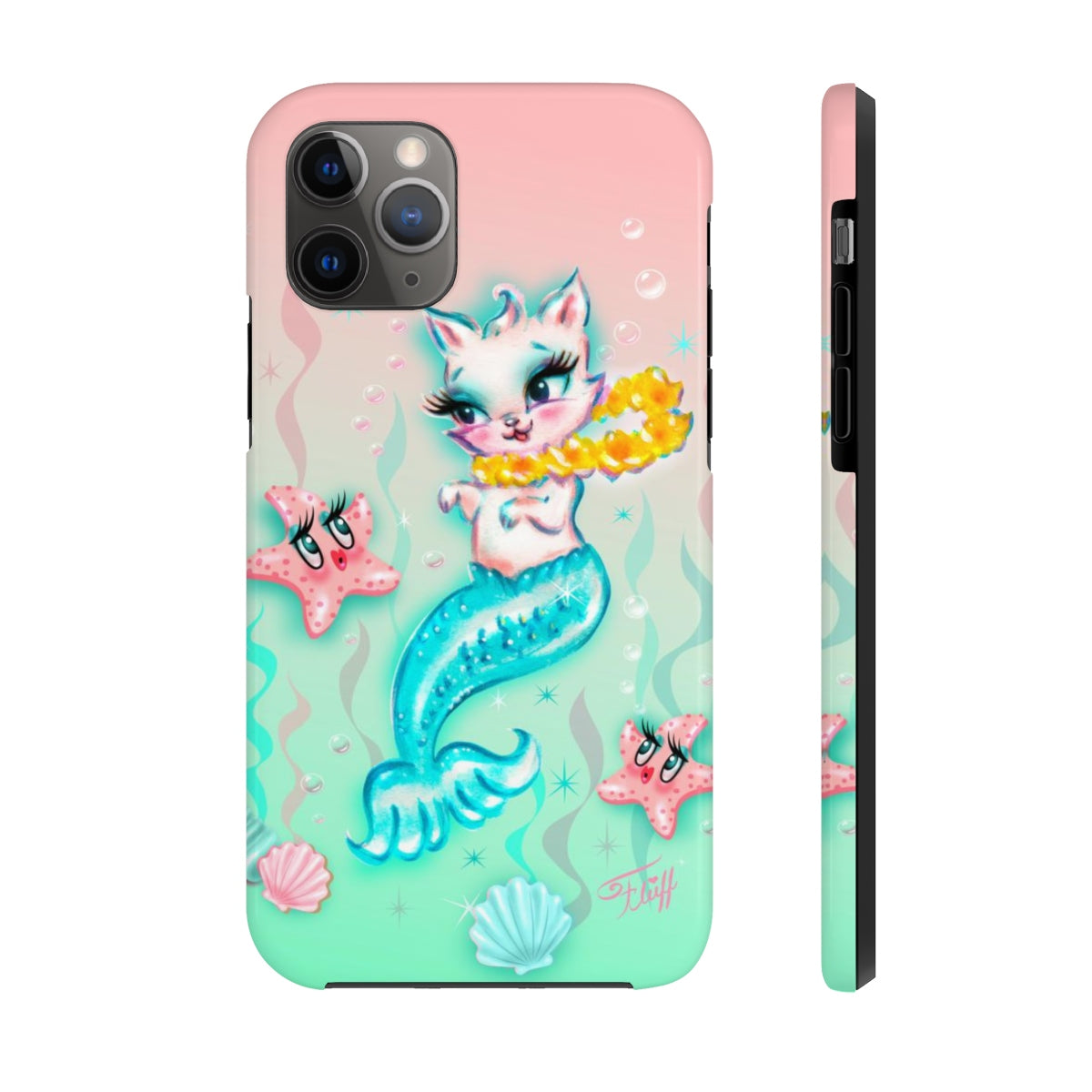 Merkitten with Lei and Starfish • Phone Case