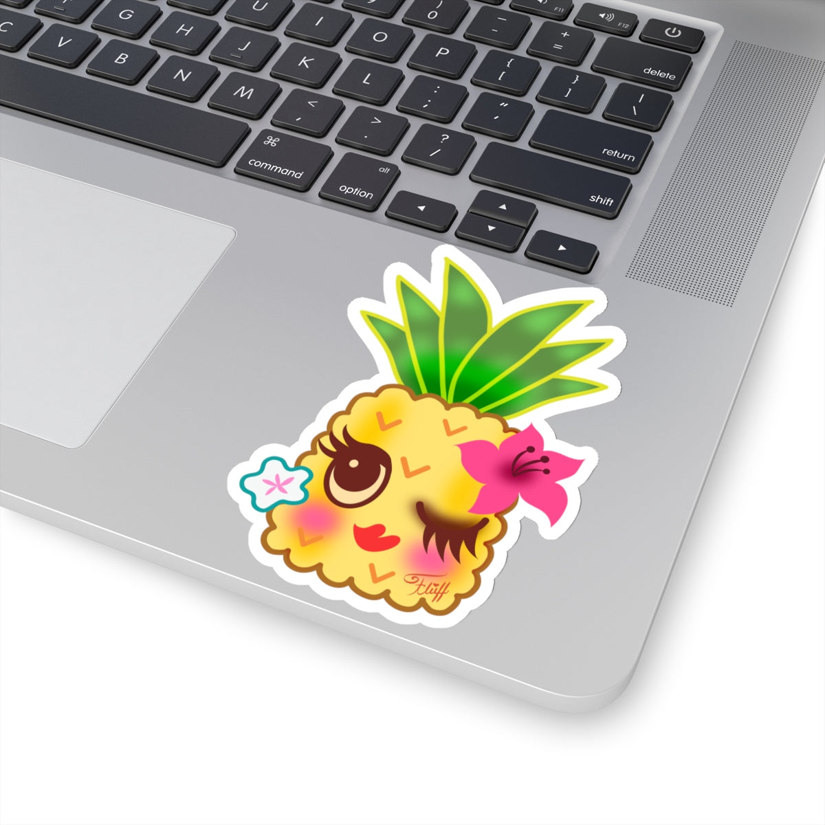 Happy Kawaii Pineapple Winking • Kiss-Cut Sticker
