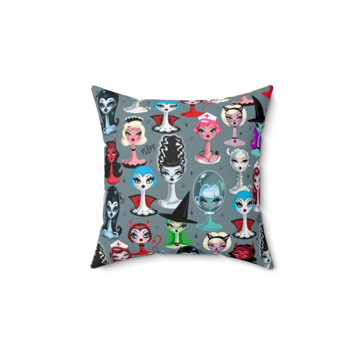 Spooky Dolls • Faux Suede Pillow