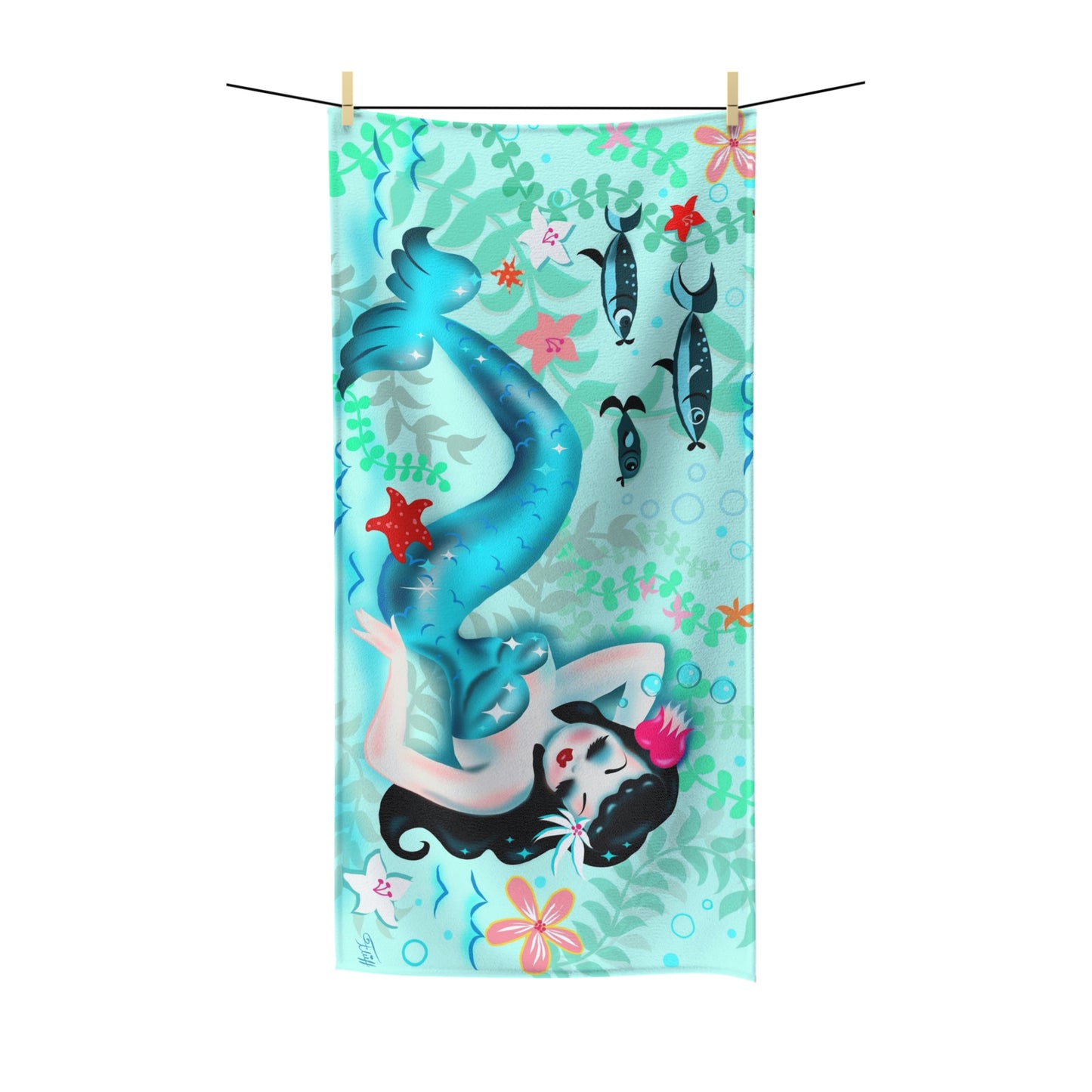 Dozing Mermaid • Towel