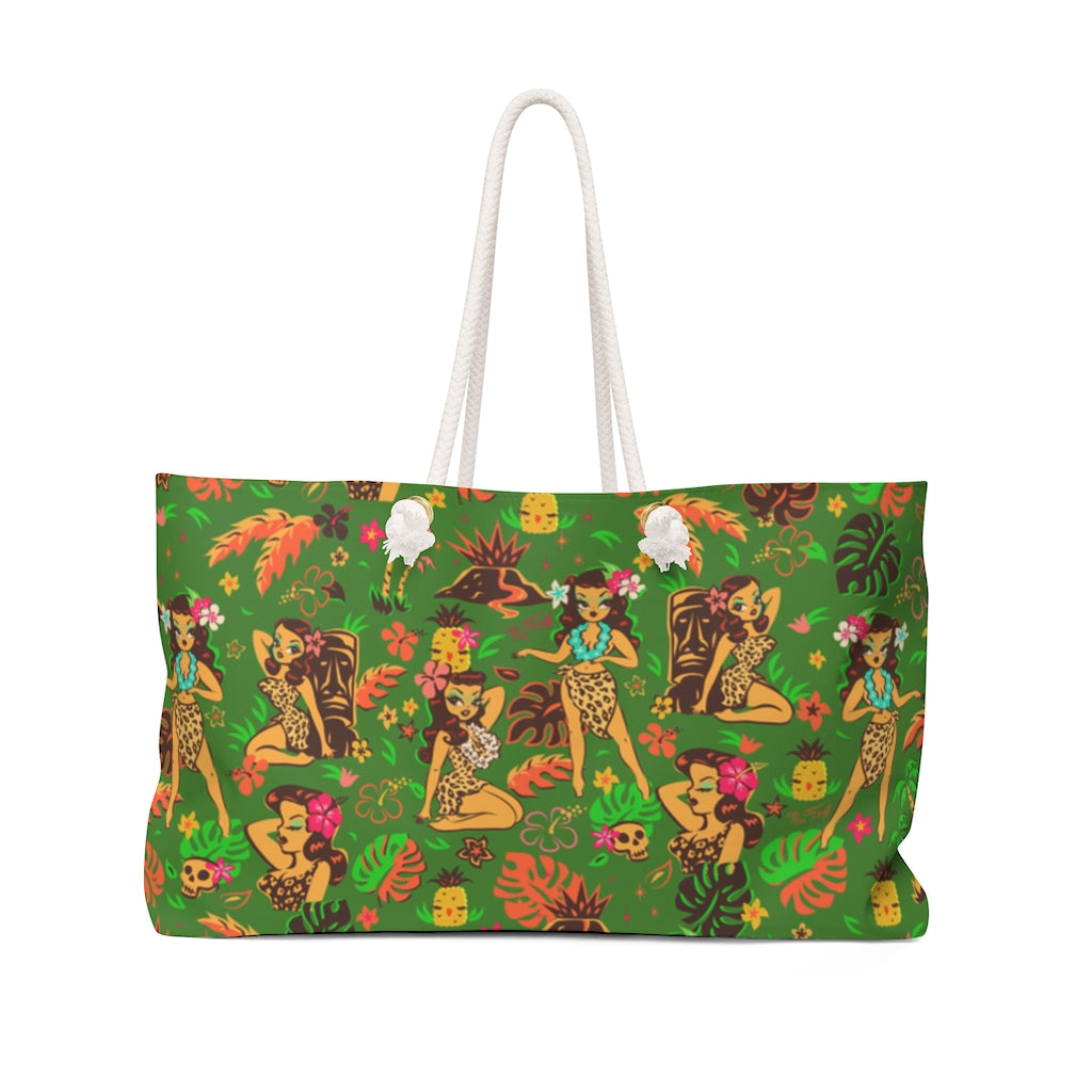 Tiki Temptress on Green • Weekender Bag