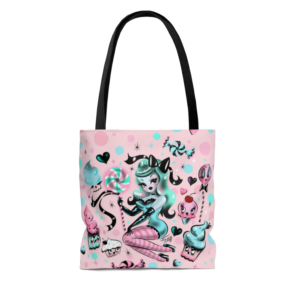 Pink Sugar Pinup Doll • Tote Bag