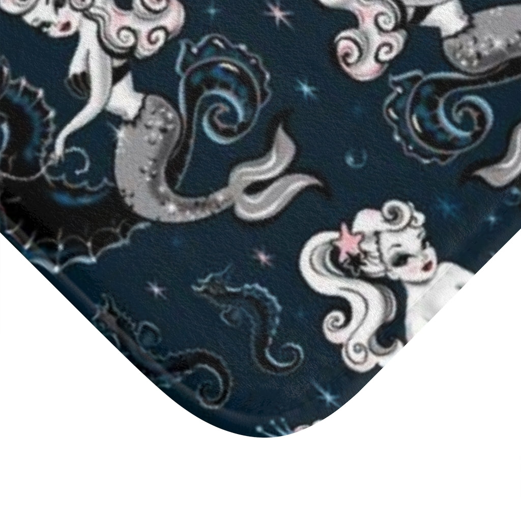 Pearla on Deep Blue • Bath Mat