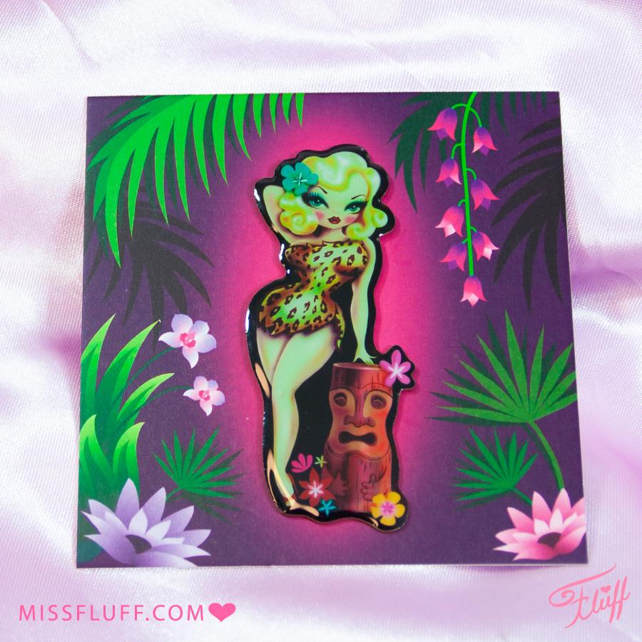 Tiki Pinup Doll • Enamel Pin • Limited Edition