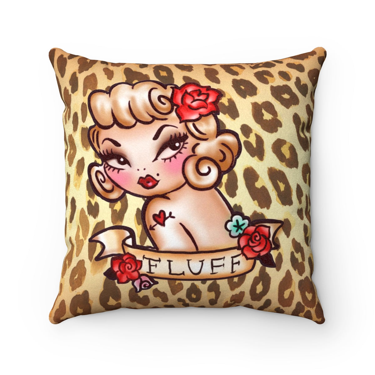 Lady Leopard • Faux Suede Pillow