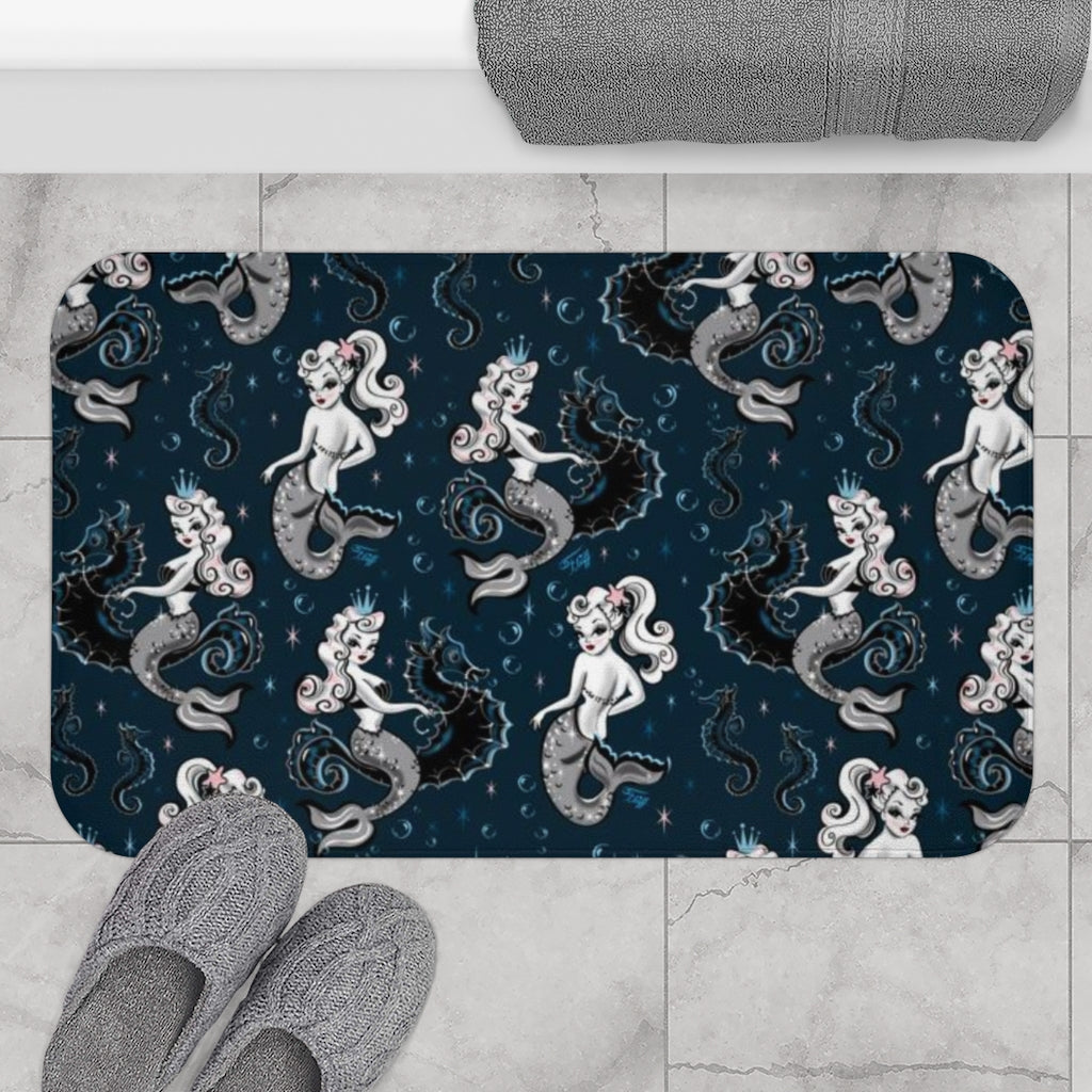 Pearla on Deep Blue • Bath Mat