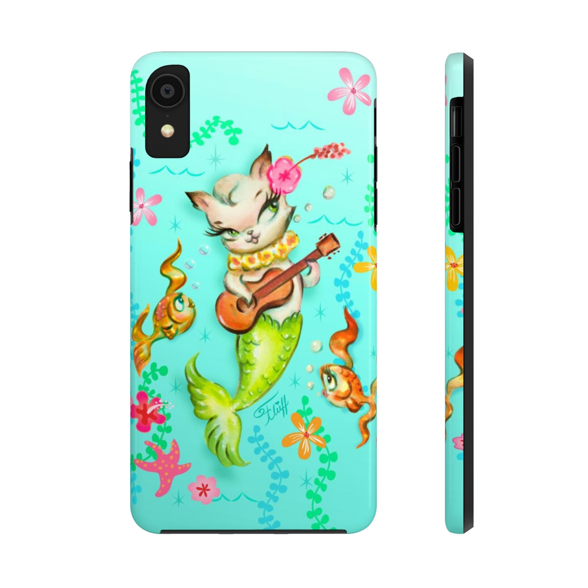 Mermaid Cat with Ukulele • Phone Case