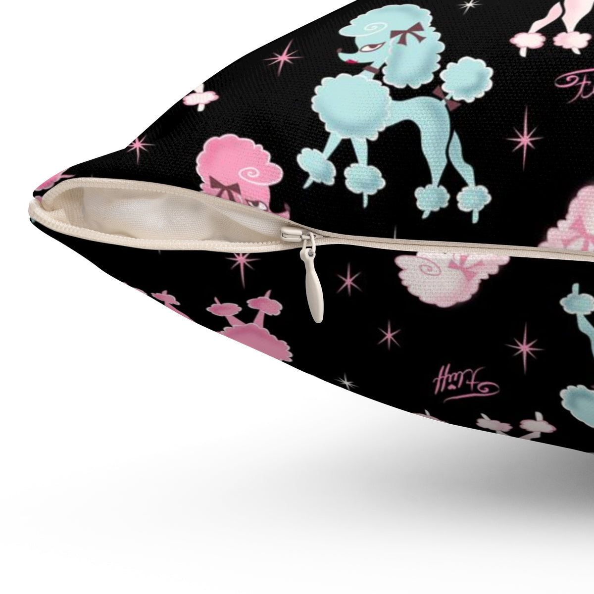 Poodle-rama • Square Pillow