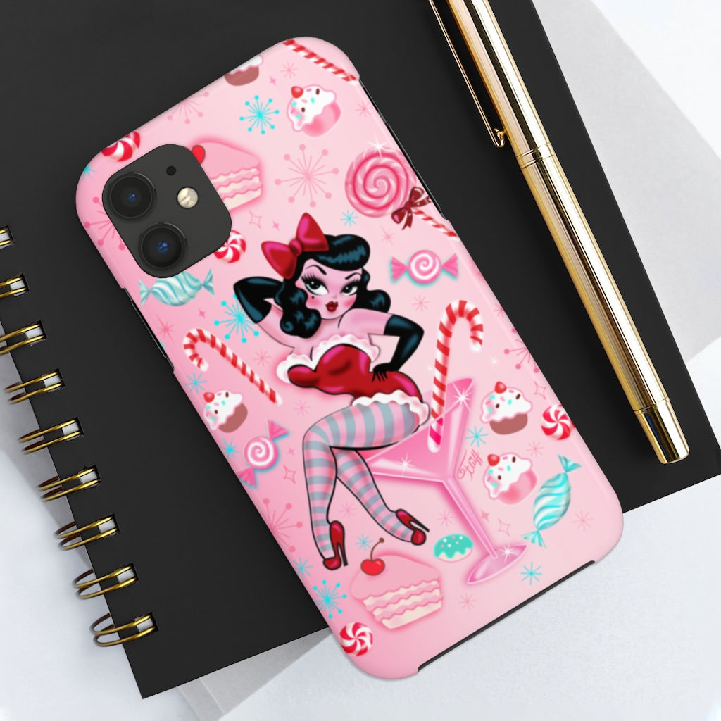 Candy Cane Martini Girl • Phone Case