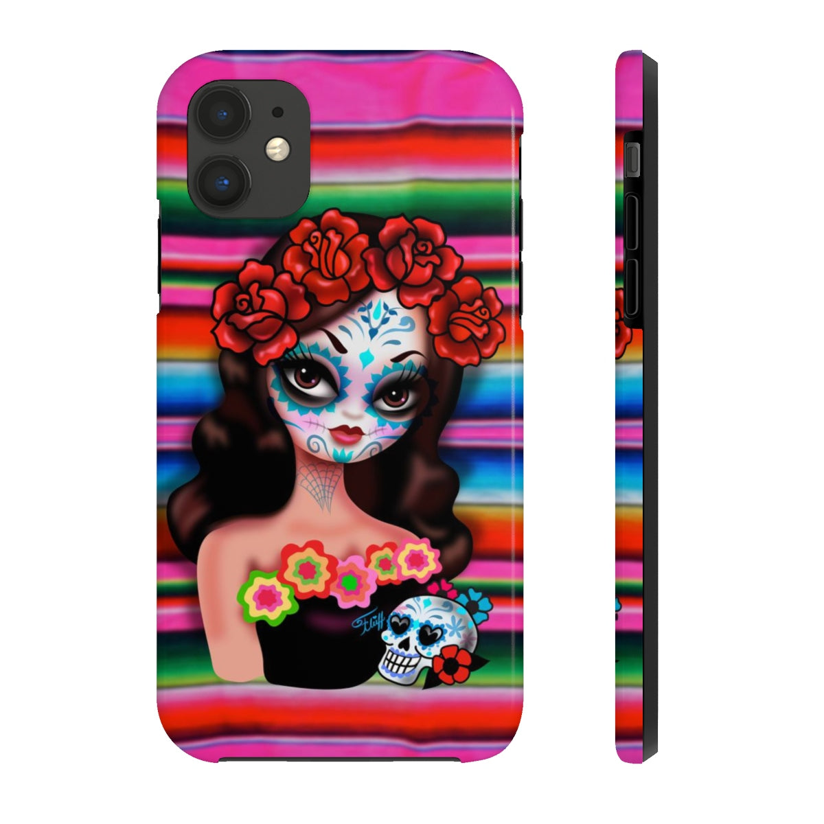 Day of the Dead Girl on Sarape • Phone Case