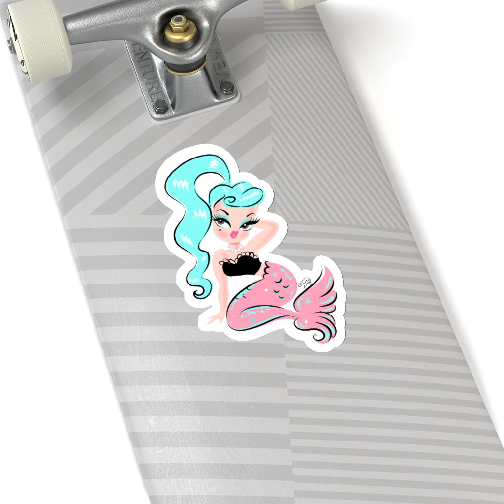 Baby Doll Mermaid with Blue Hair • Kiss-Cut Sticker
