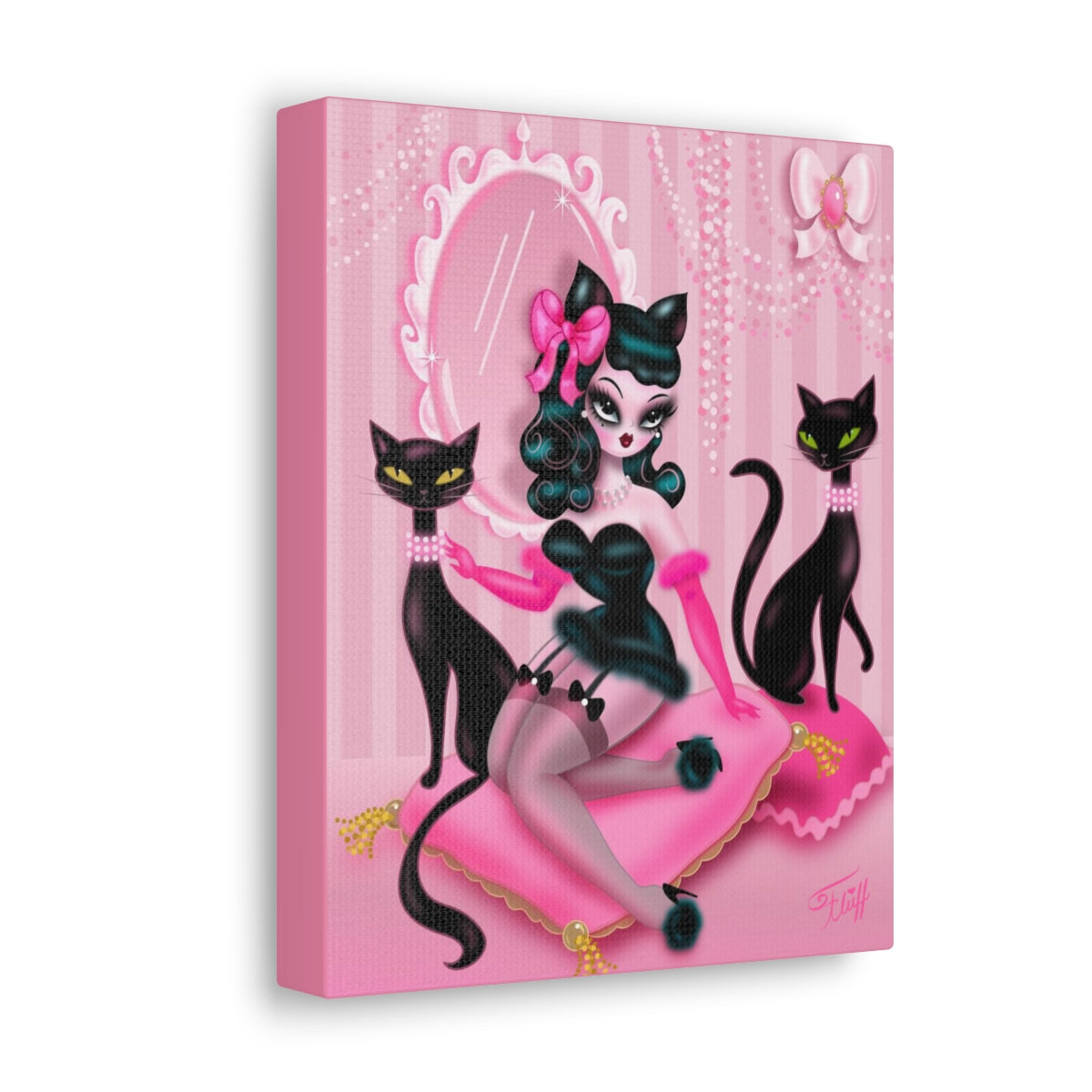 Kitten Boudoir Doll • Canvas Gallery Wrap