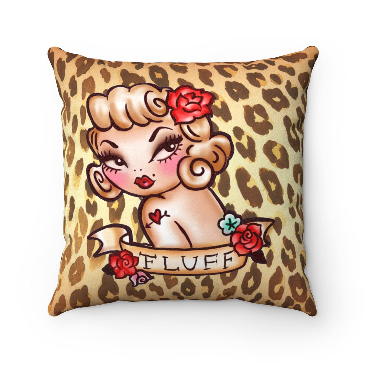Lady Leopard • Faux Suede Pillow
