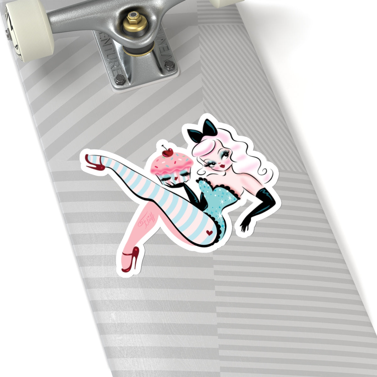 Cupcake Doll with Vanilla Hair • Kiss-Cut Sticker