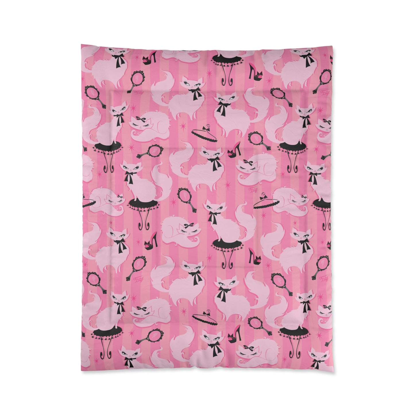Boudoir Kitties Pink • Comforter