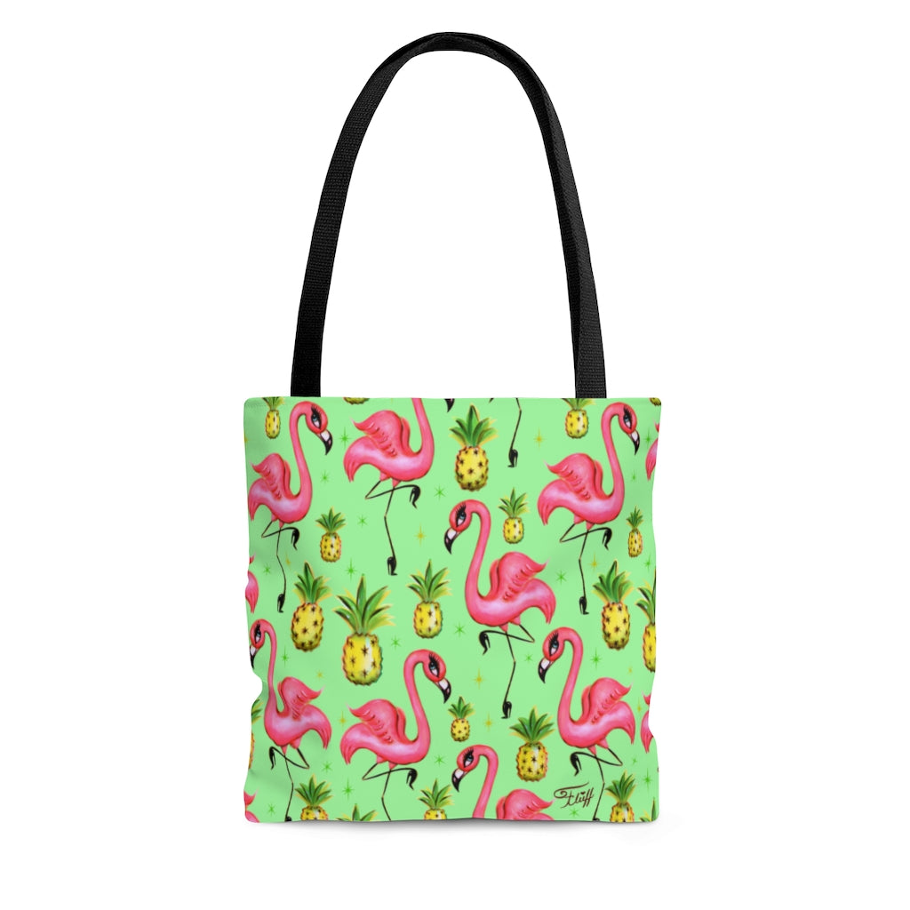Flamingos and Pineapples • Tote Bag