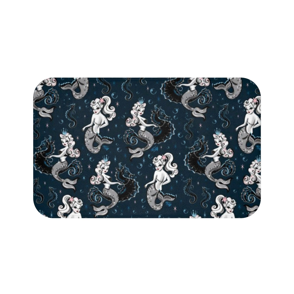 Pearla on Deep Blue • Bath Mat