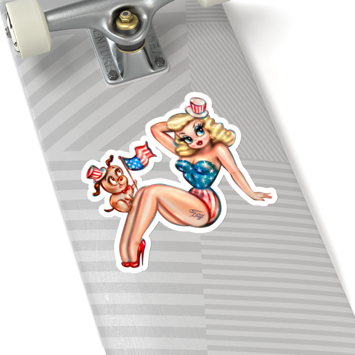 Patriotic Pinup • Kiss-Cut Sticker