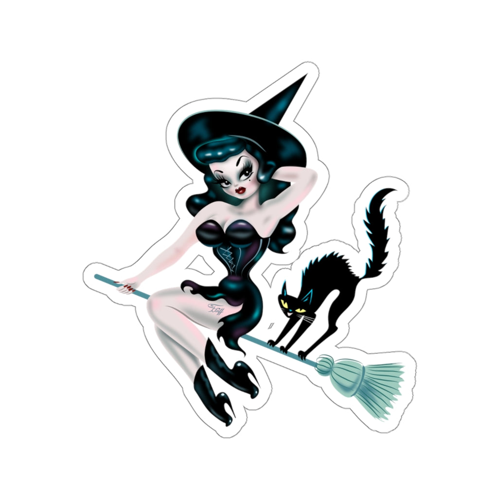 Hex Kitten Witch • Kiss-Cut Sticker