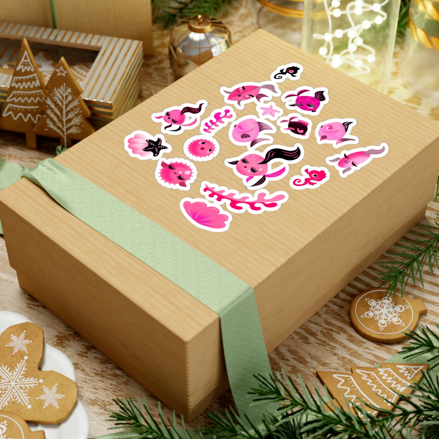 Mid Mod Fishies • Kiss-Cut Vinyl Decals Set